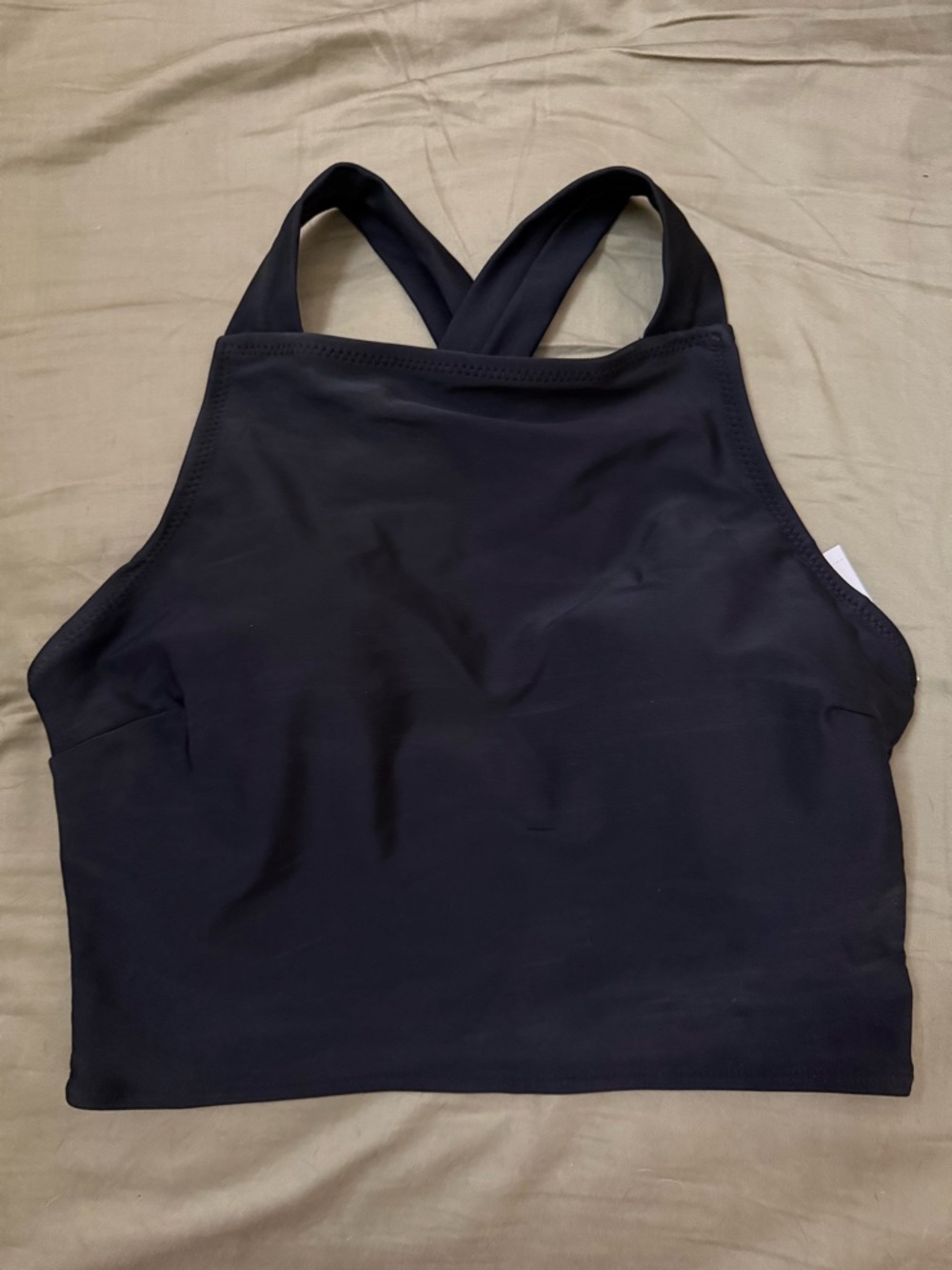 Old Navy Black Crossback High-Neck Swim Top